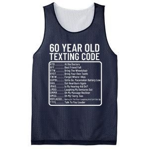 Funny 60 Year Old Texting Code Birthday Mesh Reversible Basketball Jersey Tank