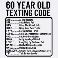 Funny 60 Year Old Texting Code Birthday Garment-Dyed Sweatshirt