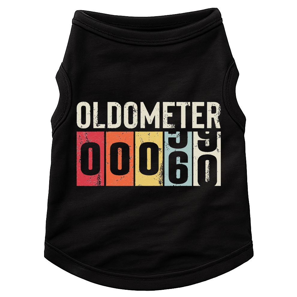 Funny 60 Years Old Oldometer Vintage 60th Birthday Odometer Doggie Tank