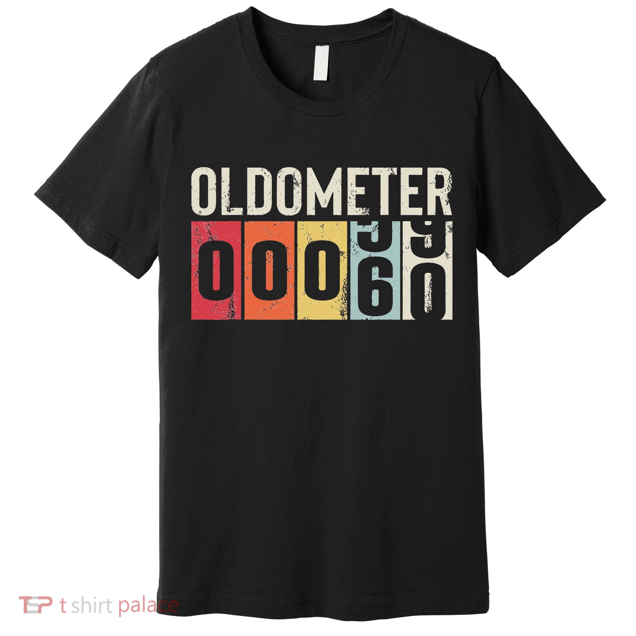 Funny 60 Years Old Oldometer Vintage 60th Birthday Odometer Premium T-Shirt