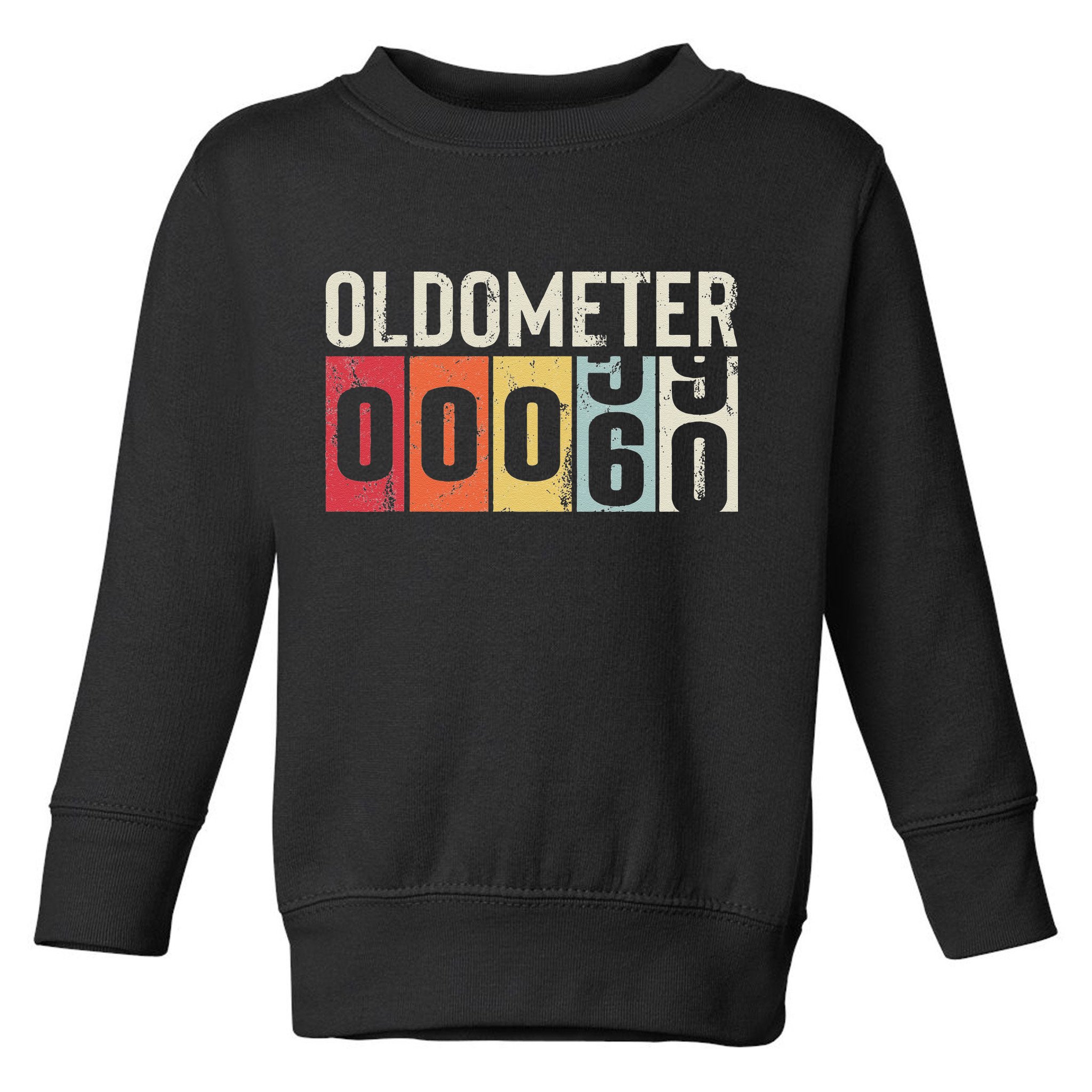 Funny 60 Years Old Oldometer Vintage 60th Birthday Odometer Toddler Sweatshirt