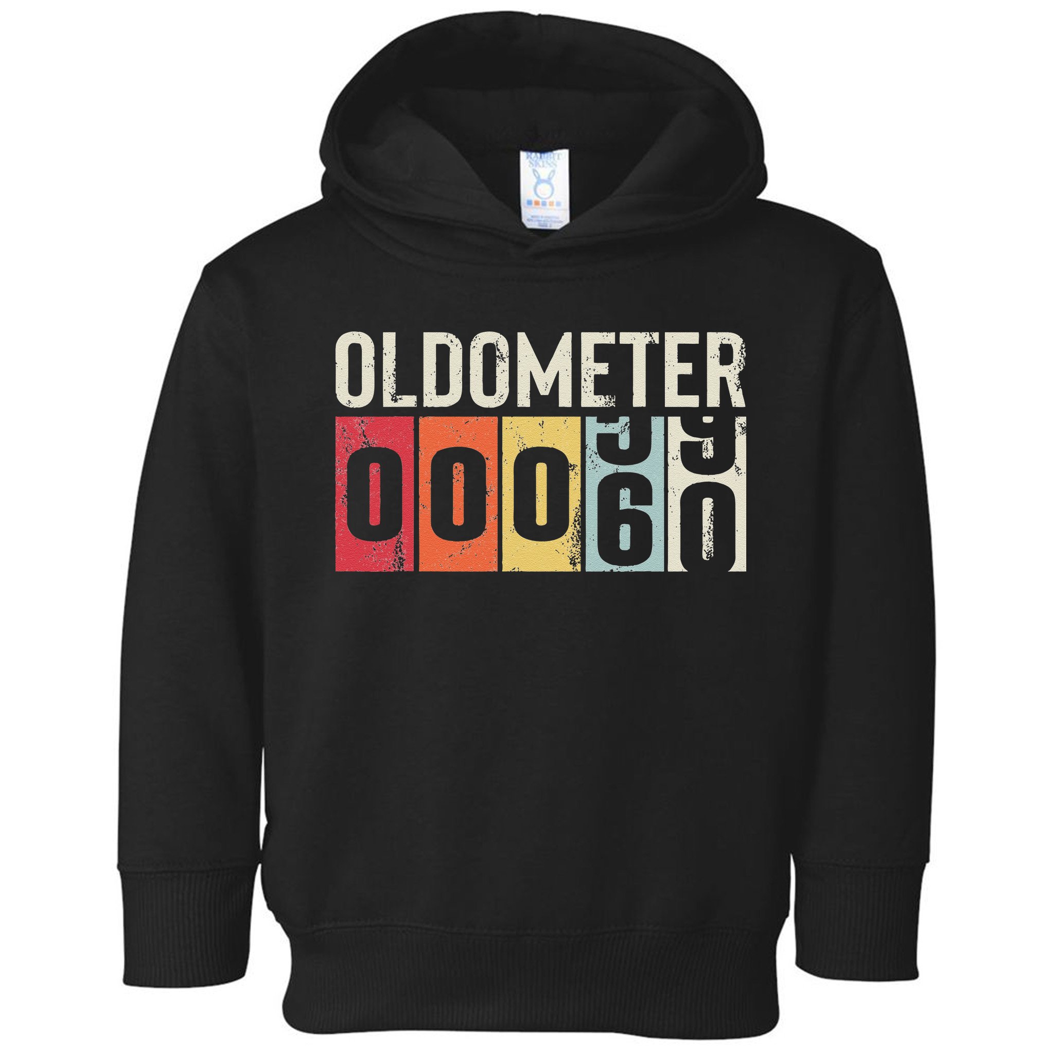 Funny 60 Years Old Oldometer Vintage 60th Birthday Odometer Toddler Hoodie