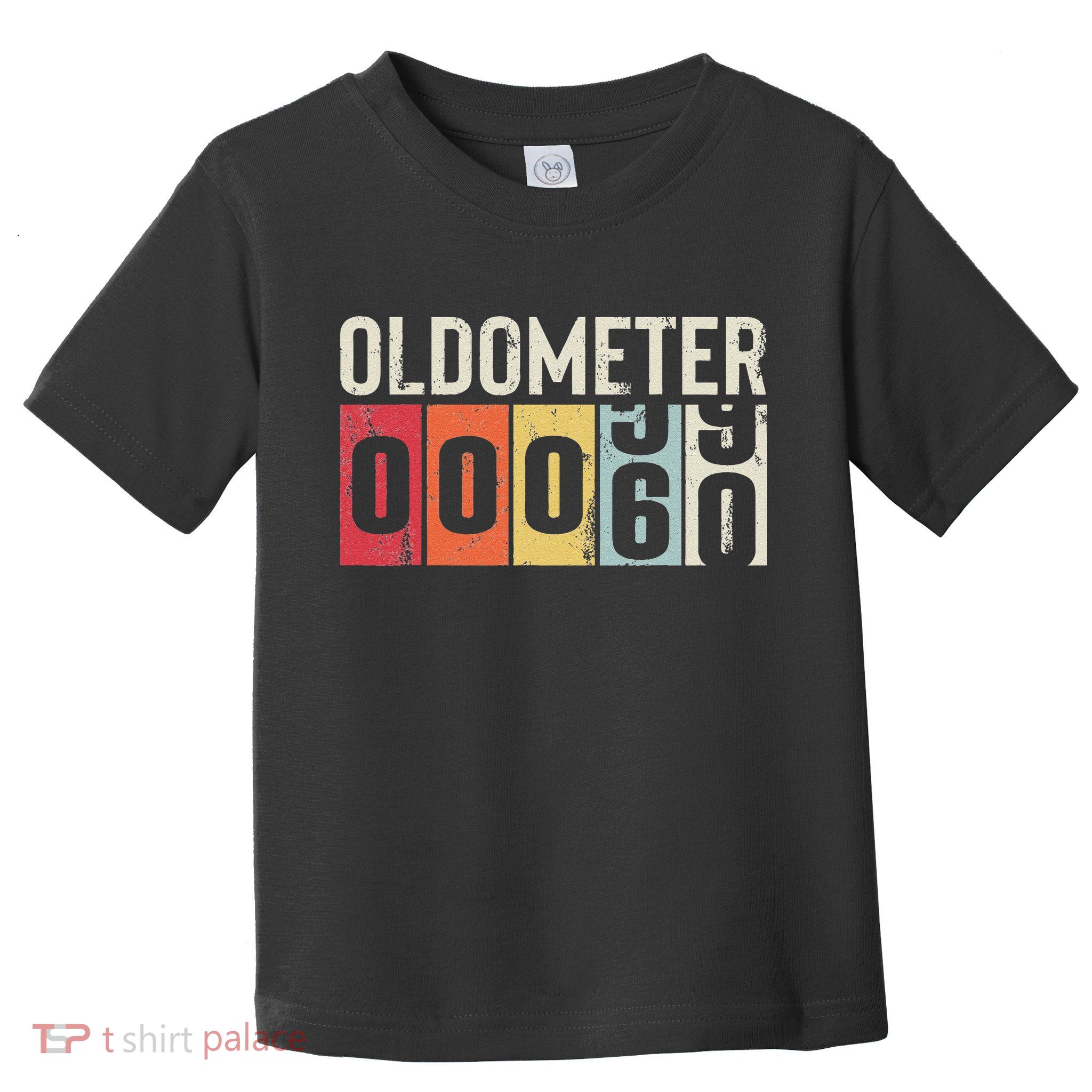 Funny 60 Years Old Oldometer Vintage 60th Birthday Odometer Toddler T-Shirt