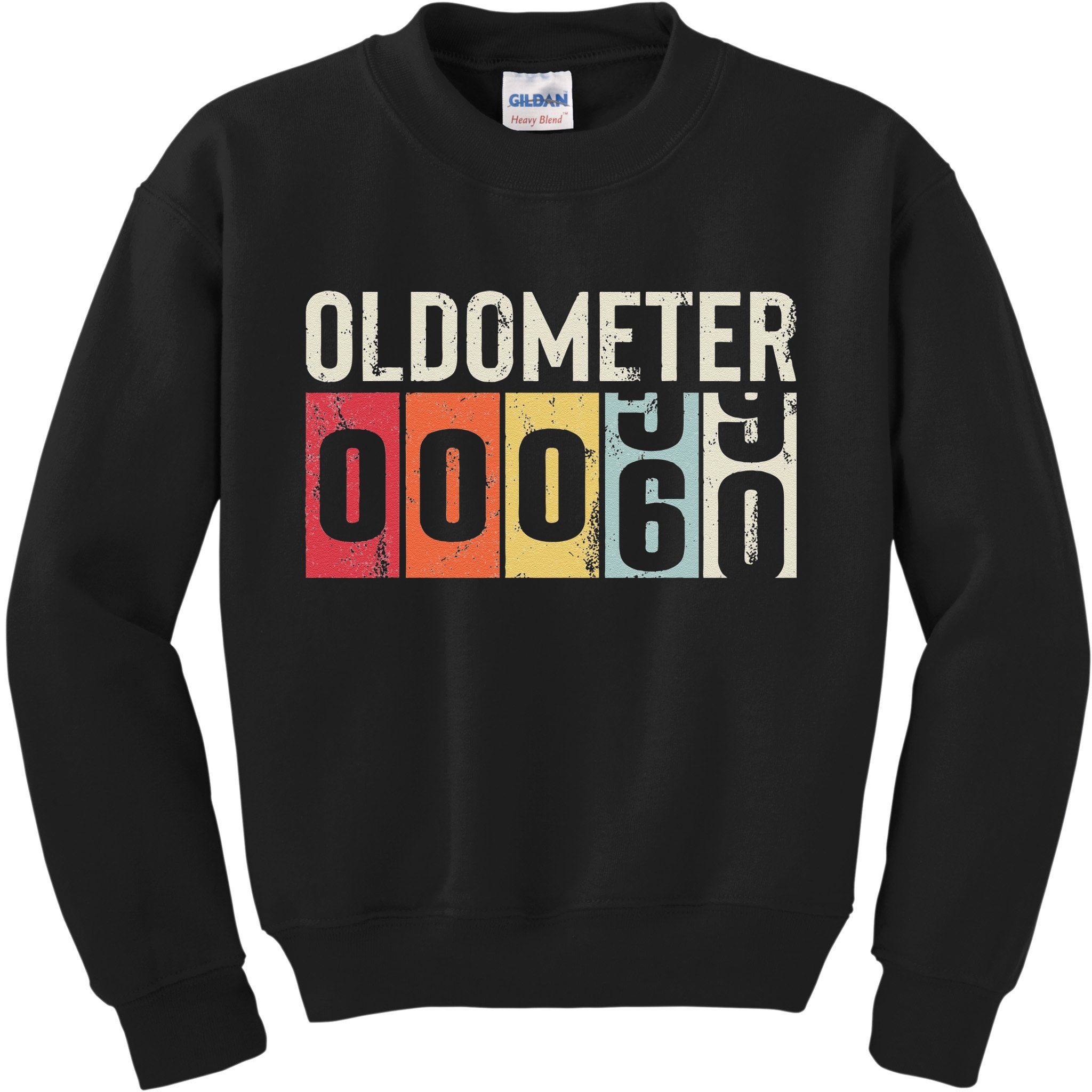Funny 60 Years Old Oldometer Vintage 60th Birthday Odometer Kids Sweatshirt