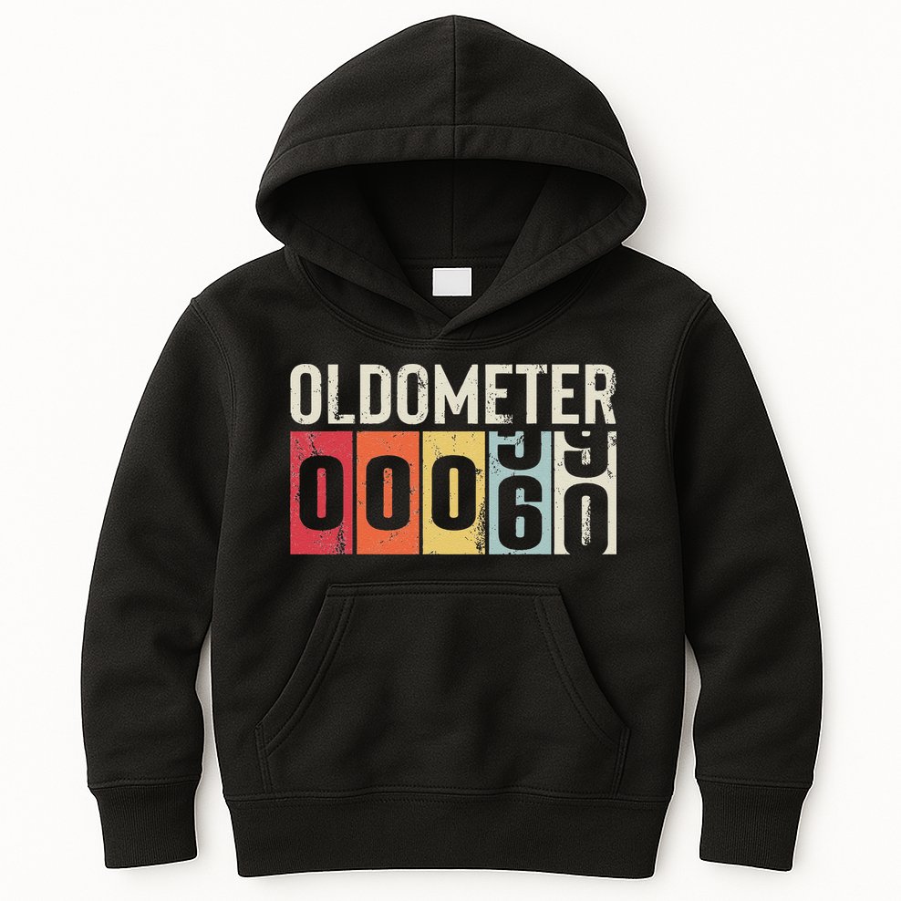 Funny 60 Years Old Oldometer Vintage 60th Birthday Odometer Kids Hoodie