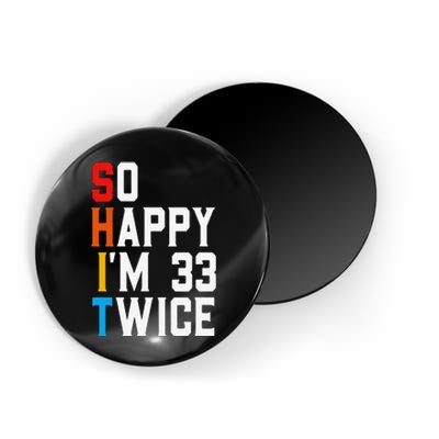 Funny 66 Years Old Bday Gift Sarcastic Vintage 66th Birthday Magnet