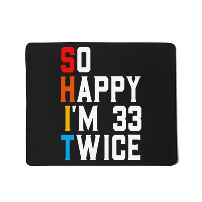 Funny 66 Years Old Bday Gift Sarcastic Vintage 66th Birthday Mousepad