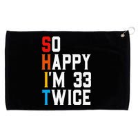 Funny 66 Years Old Bday Gift Sarcastic Vintage 66th Birthday Grommeted Golf Towel