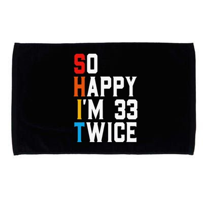 Funny 66 Years Old Bday Gift Sarcastic Vintage 66th Birthday Microfiber Hand Towel