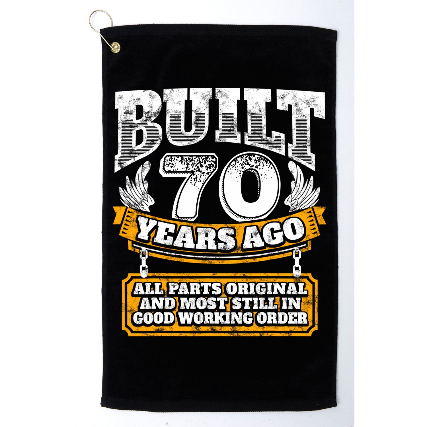 Funny 70th Birthday Gift BDay Gift Saying Age 70 Year Joke Golf Towel