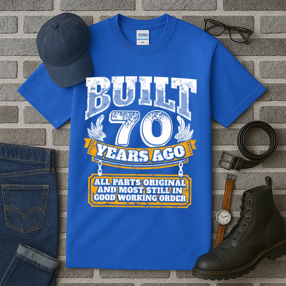 Funny 70th Birthday Gift BDay Gift Saying Age 70 Year Joke Tall T-Shirt