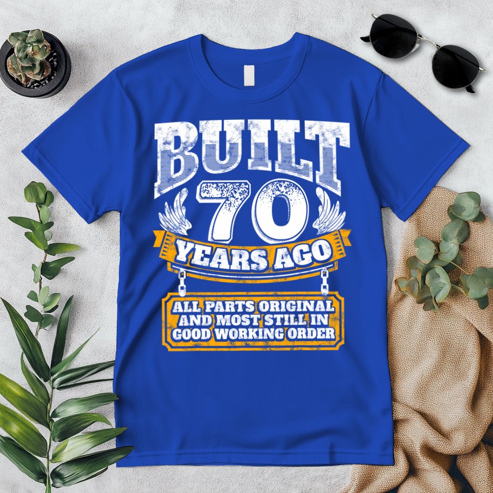 Funny 70th Birthday Gift BDay Gift Saying Age 70 Year Joke Premium T-Shirt