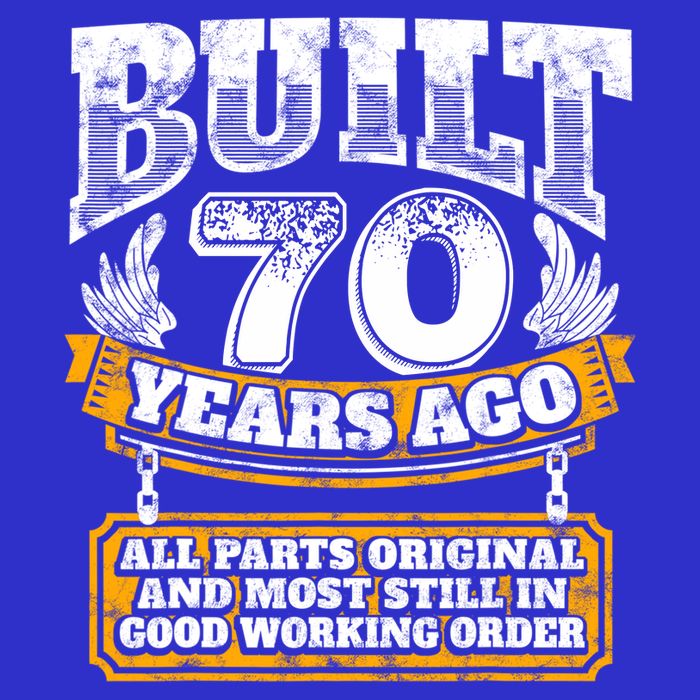 Funny 70th Birthday Gift BDay Gift Saying Age 70 Year Joke Premium T-Shirt