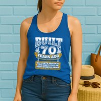 Funny 70th Birthday Gift BDay Gift Saying Age 70 Year Joke Womens Tank Top