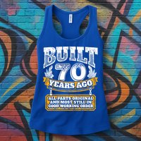 Funny 70th Birthday Gift BDay Gift Saying Age 70 Year Joke Womens Tank Top
