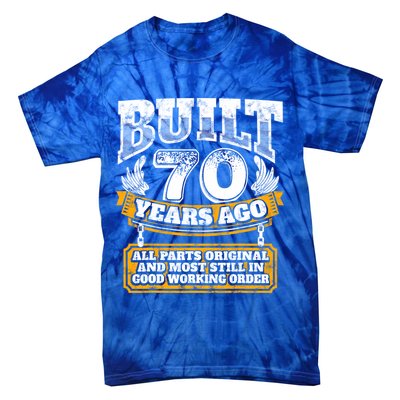 Funny 70th Birthday Gift BDay Gift Saying Age 70 Year Joke Tie-Dye T-Shirt
