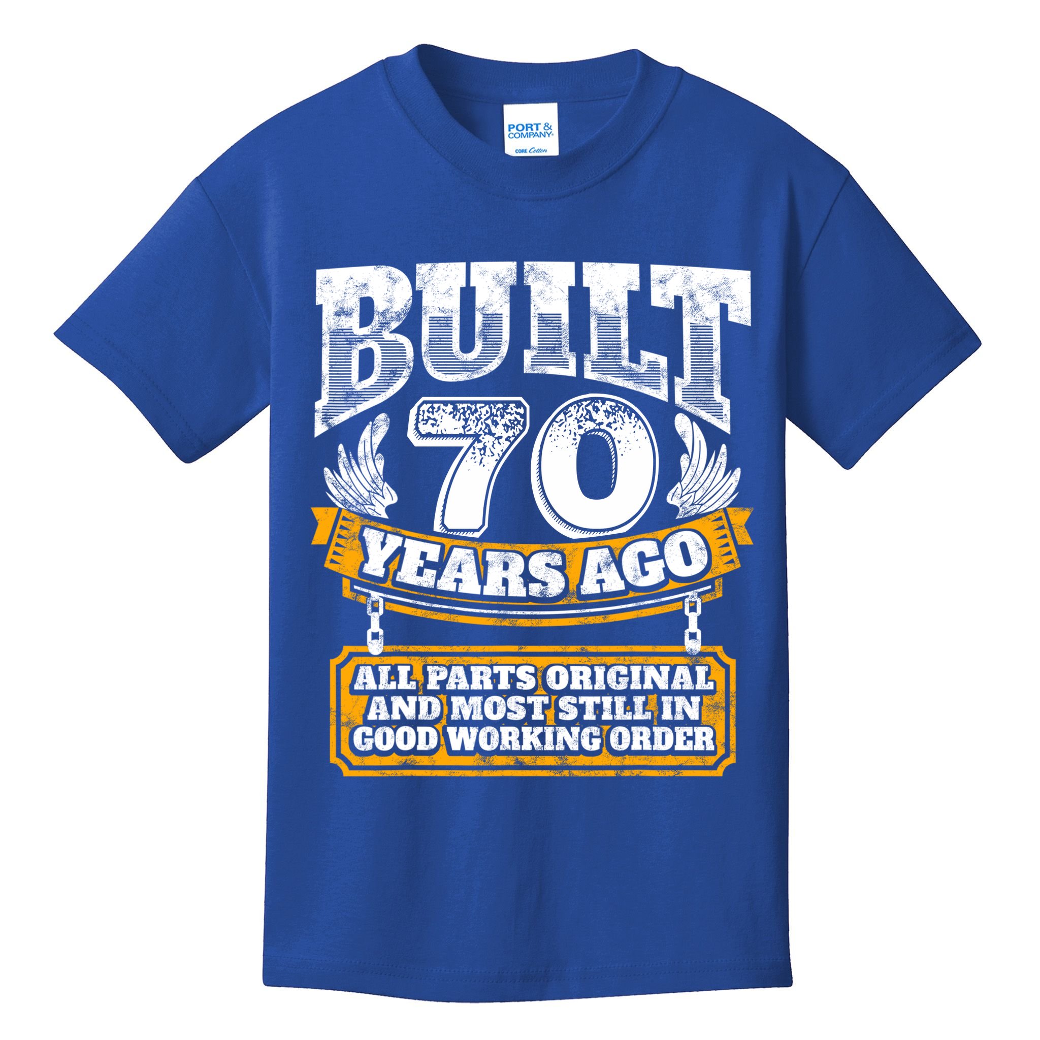 Funny 70th Birthday Gift BDay Gift Saying Age 70 Year Joke Kids T-Shirt