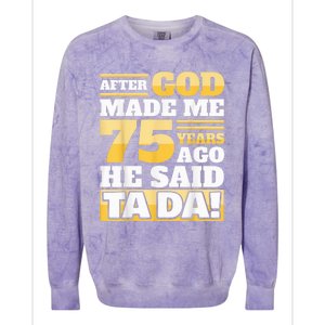 Funny 75th Birthday Present - 75 Years Colorblast Crewneck Sweatshirt