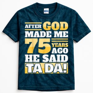 Funny 75th Birthday Present - 75 Years Kids Tie-Dye T-Shirt