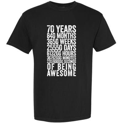 Funny 70th Birthday Old Meter Funny 70 Year Old Gifts Garment-Dyed Heavyweight T-Shirt