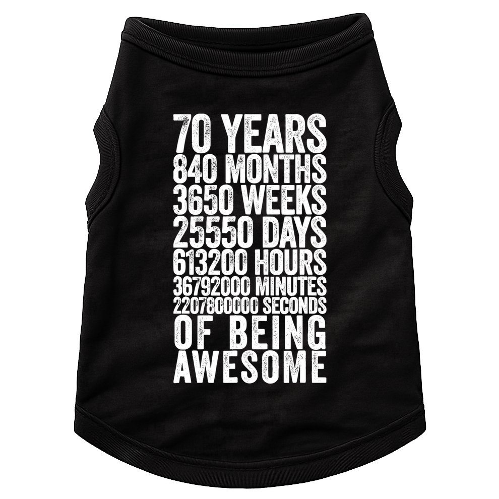 Funny 70th Birthday Old Meter Funny 70 Year Old Gifts Doggie Tank