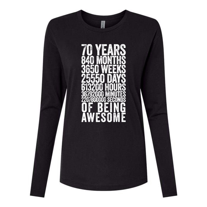 Funny 70th Birthday Old Meter Funny 70 Year Old Gifts Womens Cotton Relaxed Long Sleeve T-Shirt