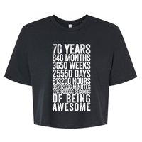 Funny 70th Birthday Old Meter Funny 70 Year Old Gifts Bella+Canvas Jersey Crop Tee