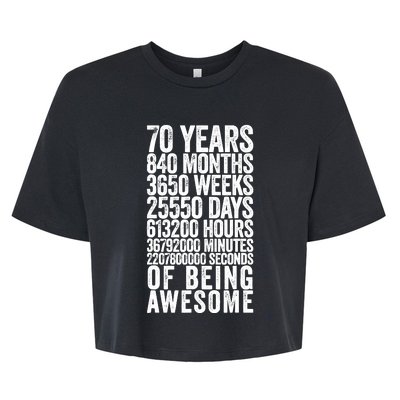 Funny 70th Birthday Old Meter Funny 70 Year Old Gifts Bella+Canvas Jersey Crop Tee