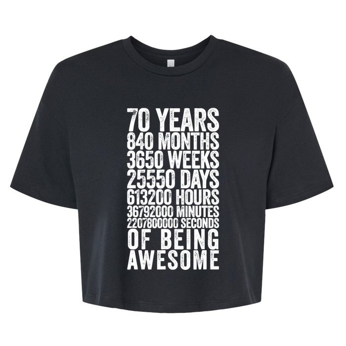 Funny 70th Birthday Old Meter Funny 70 Year Old Gifts Bella+Canvas Jersey Crop Tee