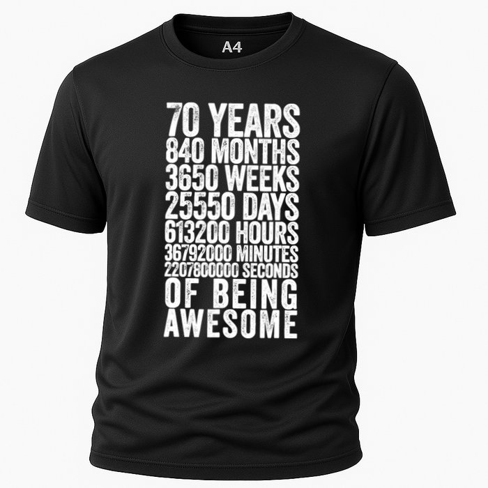 Funny 70th Birthday Old Meter Funny 70 Year Old Gifts Cooling Performance Crew T-Shirt