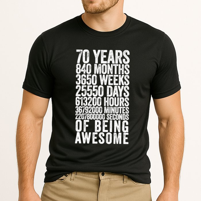 Funny 70th Birthday Old Meter Funny 70 Year Old Gifts Cooling Performance Crew T-Shirt
