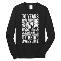 Funny 70th Birthday Old Meter Funny 70 Year Old Gifts Long Sleeve Shirt