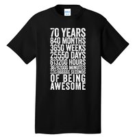 Funny 70th Birthday Old Meter Funny 70 Year Old Gifts Tall T-Shirt