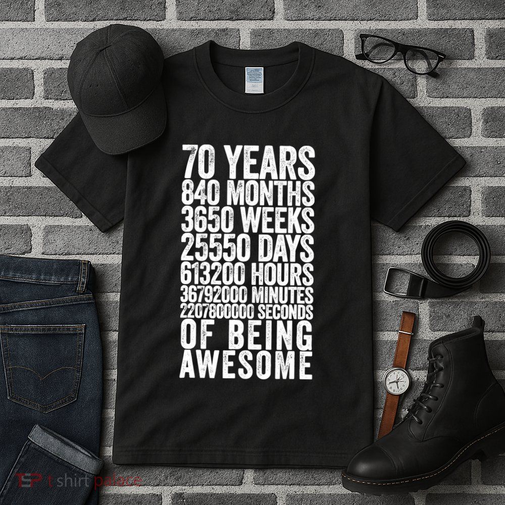 Funny 70th Birthday Old Meter Funny 70 Year Old Gifts Tall T-Shirt