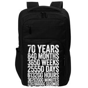 Funny 70th Birthday Old Meter Funny 70 Year Old Gifts Impact Tech Backpack