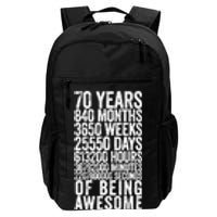 Funny 70th Birthday Old Meter Funny 70 Year Old Gifts Daily Commute Backpack