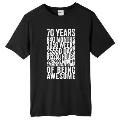 Funny 70th Birthday Old Meter Funny 70 Year Old Gifts Tall Fusion ChromaSoft Performance T-Shirt