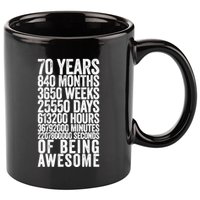 Funny 70th Birthday Old Meter Funny 70 Year Old Gifts 11oz C Handle Ceramic Mug