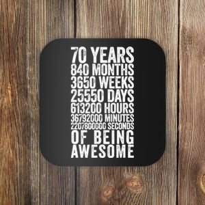 Funny 70th Birthday Old Meter Funny 70 Year Old Gifts Coaster