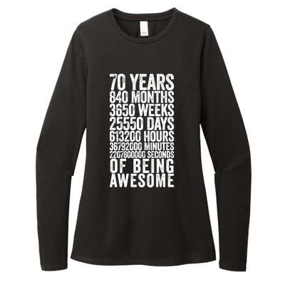 Funny 70th Birthday Old Meter Funny 70 Year Old Gifts Womens CVC Long Sleeve Shirt