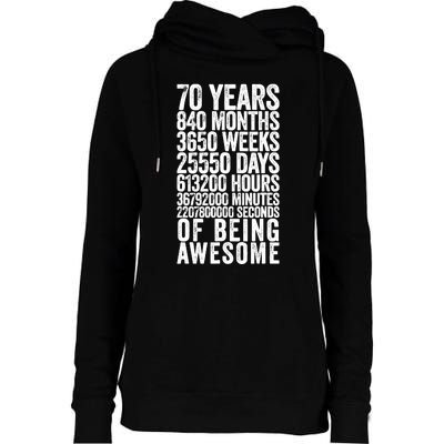 Funny 70th Birthday Old Meter Funny 70 Year Old Gifts Womens Funnel Neck Pullover Hood