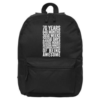Funny 70th Birthday Old Meter Funny 70 Year Old Gifts 16 in Basic Backpack