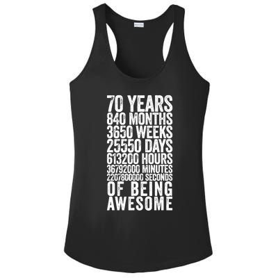 Funny 70th Birthday Old Meter Funny 70 Year Old Gifts Ladies PosiCharge Competitor Racerback Tank