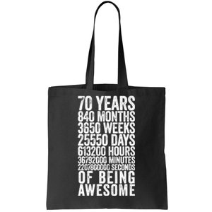 Funny 70th Birthday Old Meter Funny 70 Year Old Gifts Tote Bag