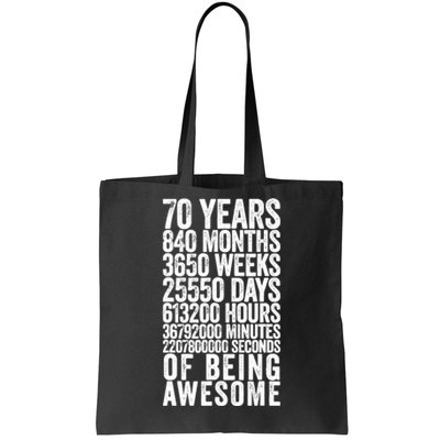 Funny 70th Birthday Old Meter Funny 70 Year Old Gifts Tote Bag