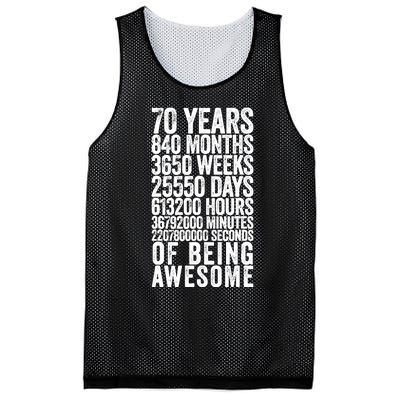 Funny 70th Birthday Old Meter Funny 70 Year Old Gifts Mesh Reversible Basketball Jersey Tank