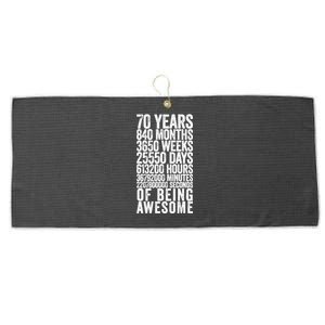 Funny 70th Birthday Old Meter Funny 70 Year Old Gifts Large Microfiber Waffle Golf Towel