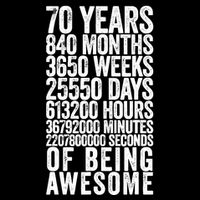 Funny 70th Birthday Old Meter Funny 70 Year Old Gifts Cooling Performance Long Sleeve Crew