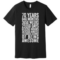 Funny 70th Birthday Old Meter Funny 70 Year Old Gifts Premium T-Shirt