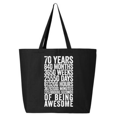 Funny 70th Birthday Old Meter Funny 70 Year Old Gifts 25L Jumbo Tote